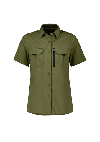 Womens Outdoor Short Sleeve Shirt Army
