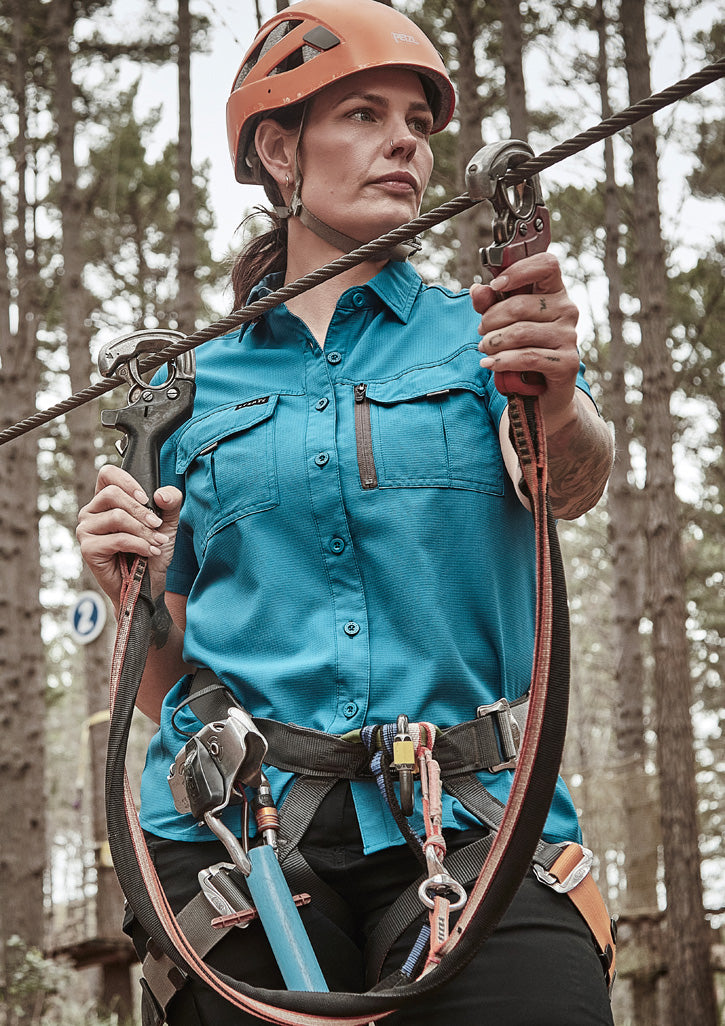 Womens Outdoor Short Sleeve Shirt-ZW765-syzmik-9