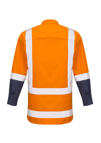 Mens TTMC-W23 Rugged Cooling Work Shirt Orange/Navy back view