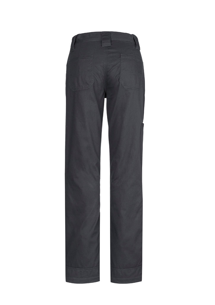 Womens Plain Utility Pant Charcoal back view