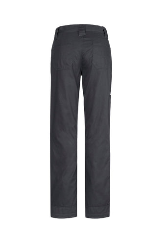 Womens Plain Utility Pant Charcoal back view