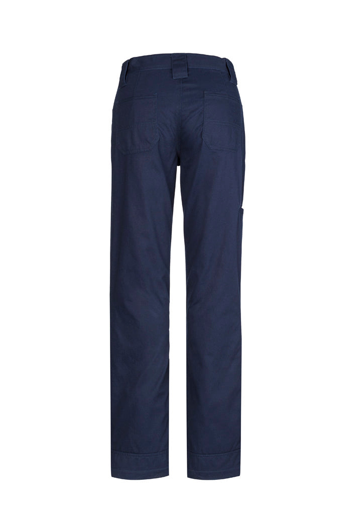 Womens Plain Utility Pant Navy back view
