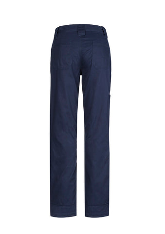 Womens Plain Utility Pant Navy back view
