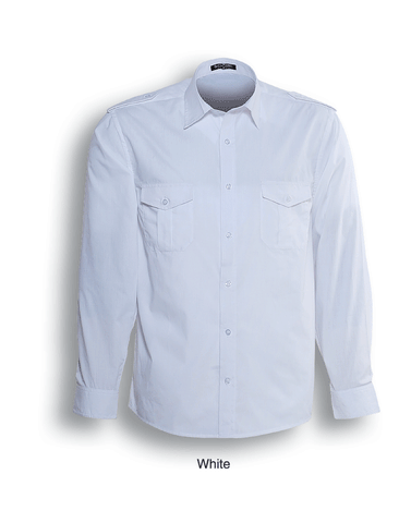 Bocini - Unisex Adults Service Shirt L/S - BS192