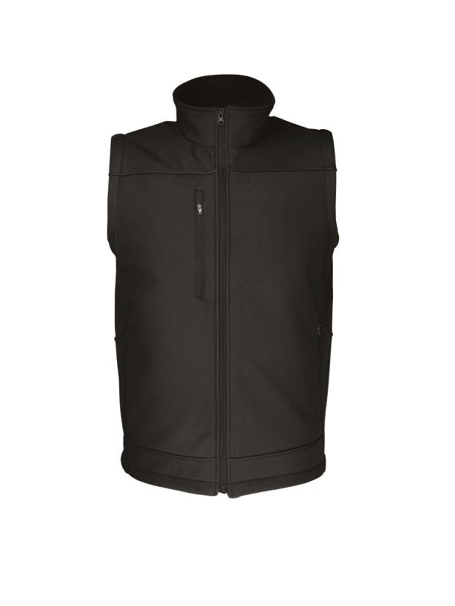 Mens Soft Shell Vest in Black