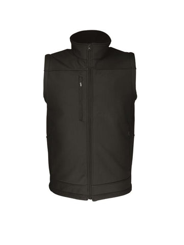 Mens Soft Shell Vest in Black