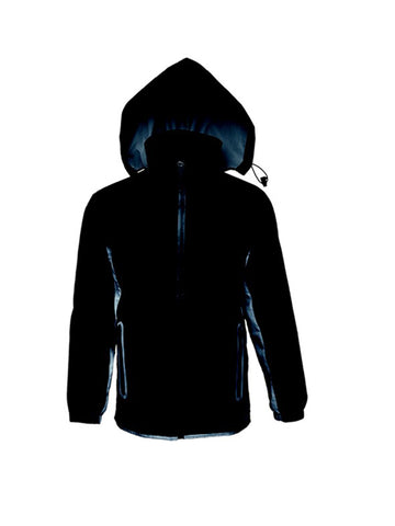 Unisex Adults Reflective Wet Weather Jacket in Black/Silver