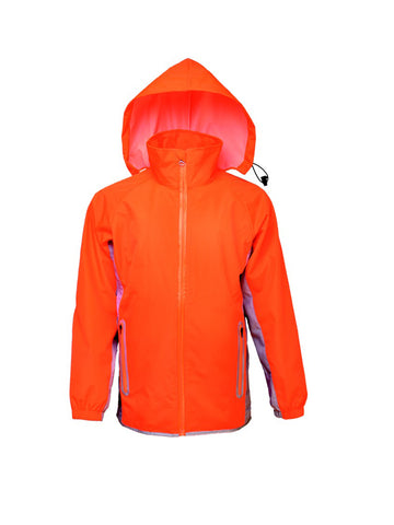 Unisex Adults Reflective Wet Weather Jacket in Fluoro Orange/Silver