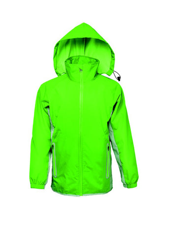 Unisex Adults Reflective Wet Weather Jacket in Lime/Silver