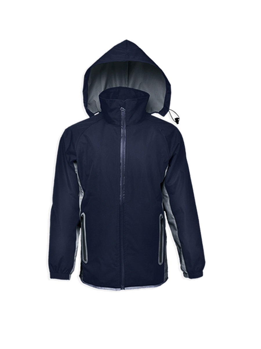 Unisex Adults Reflective Wet Weather Jacket in Navy/Silver