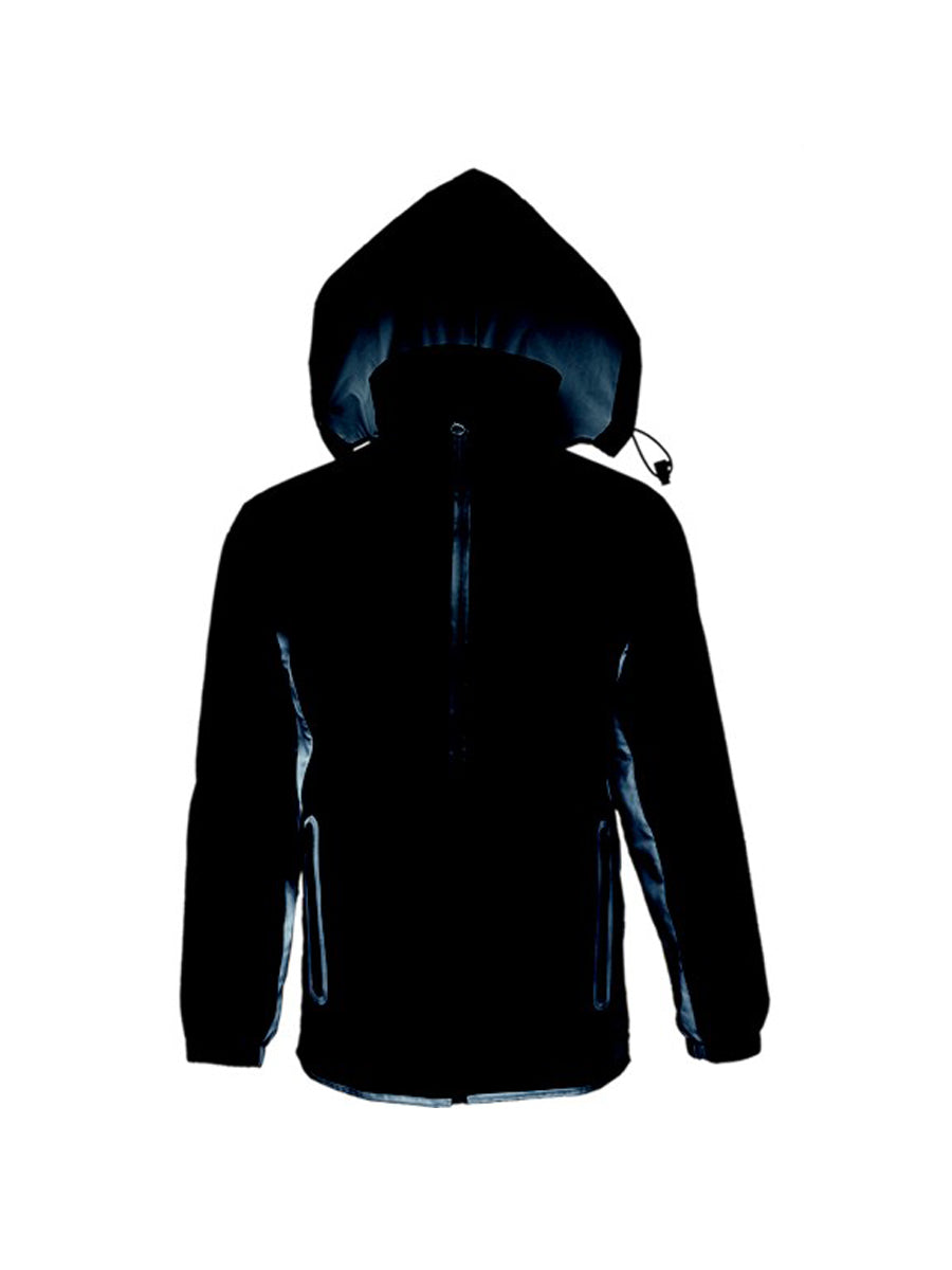 Kids Reflective Wet Weather Jacket in Black/Silver