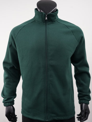Unisex Adults Poly/Cotton Fleece Zip Through Jacket detail