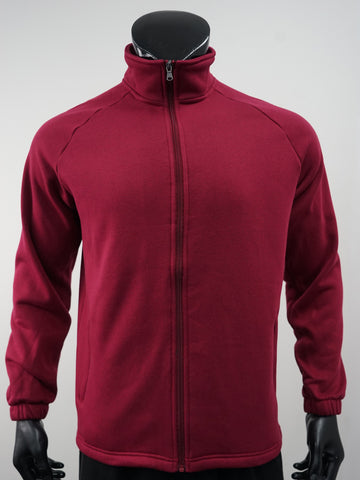 Unisex Adults Poly/Cotton Fleece Zip Through Jacket detail