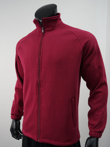 Unisex Adults Poly/Cotton Fleece Zip Through Jacket detail