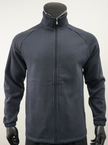 Unisex Adults Poly/Cotton Fleece Zip Through Jacket detail