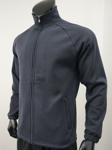 Unisex Adults Poly/Cotton Fleece Zip Through Jacket detail