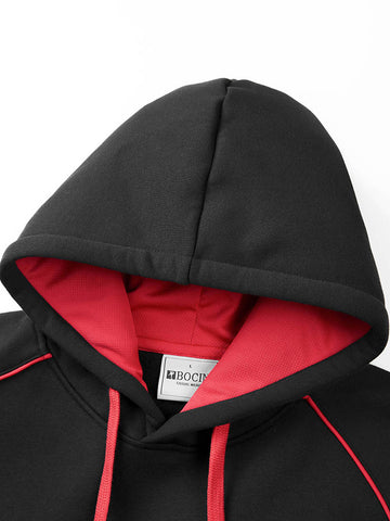 Inner Hood Contrast Fleecy Hoodie detail