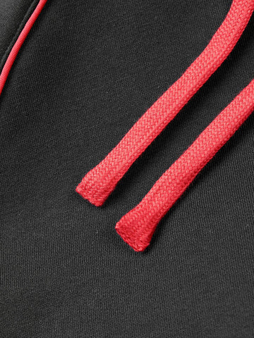 Inner Hood Contrast Fleecy Hoodie detail
