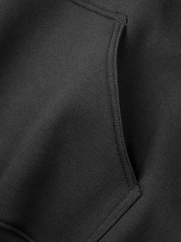 Inner Hood Contrast Fleecy Hoodie detail