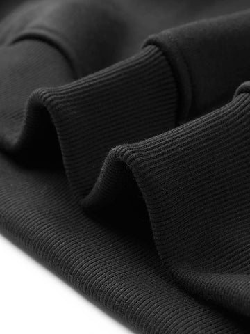 Inner Hood Contrast Fleecy Hoodie detail