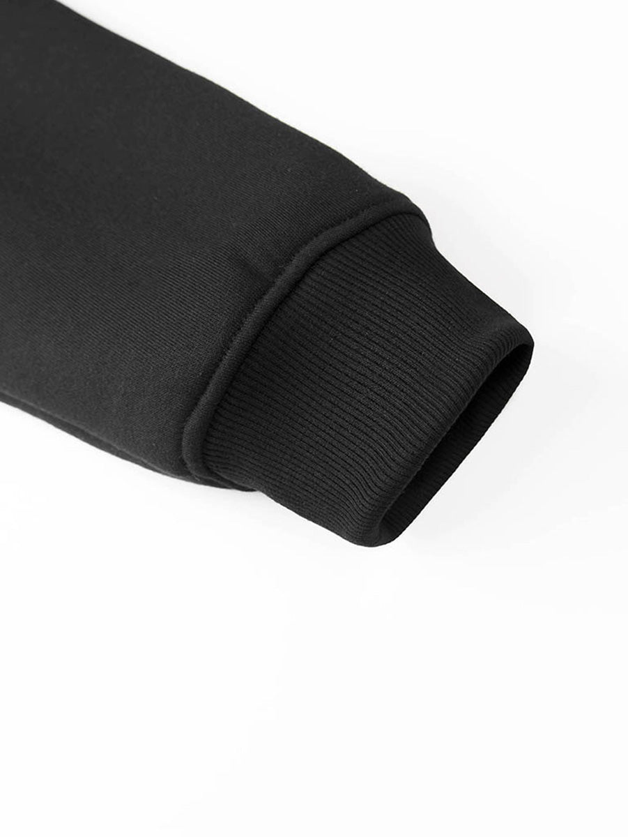 Inner Hood Contrast Fleecy Hoodie detail