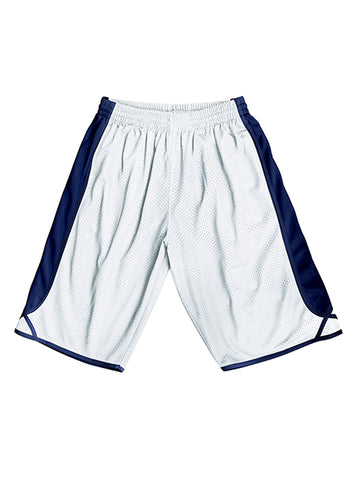 Mens Basketball Shorts in White/Navy