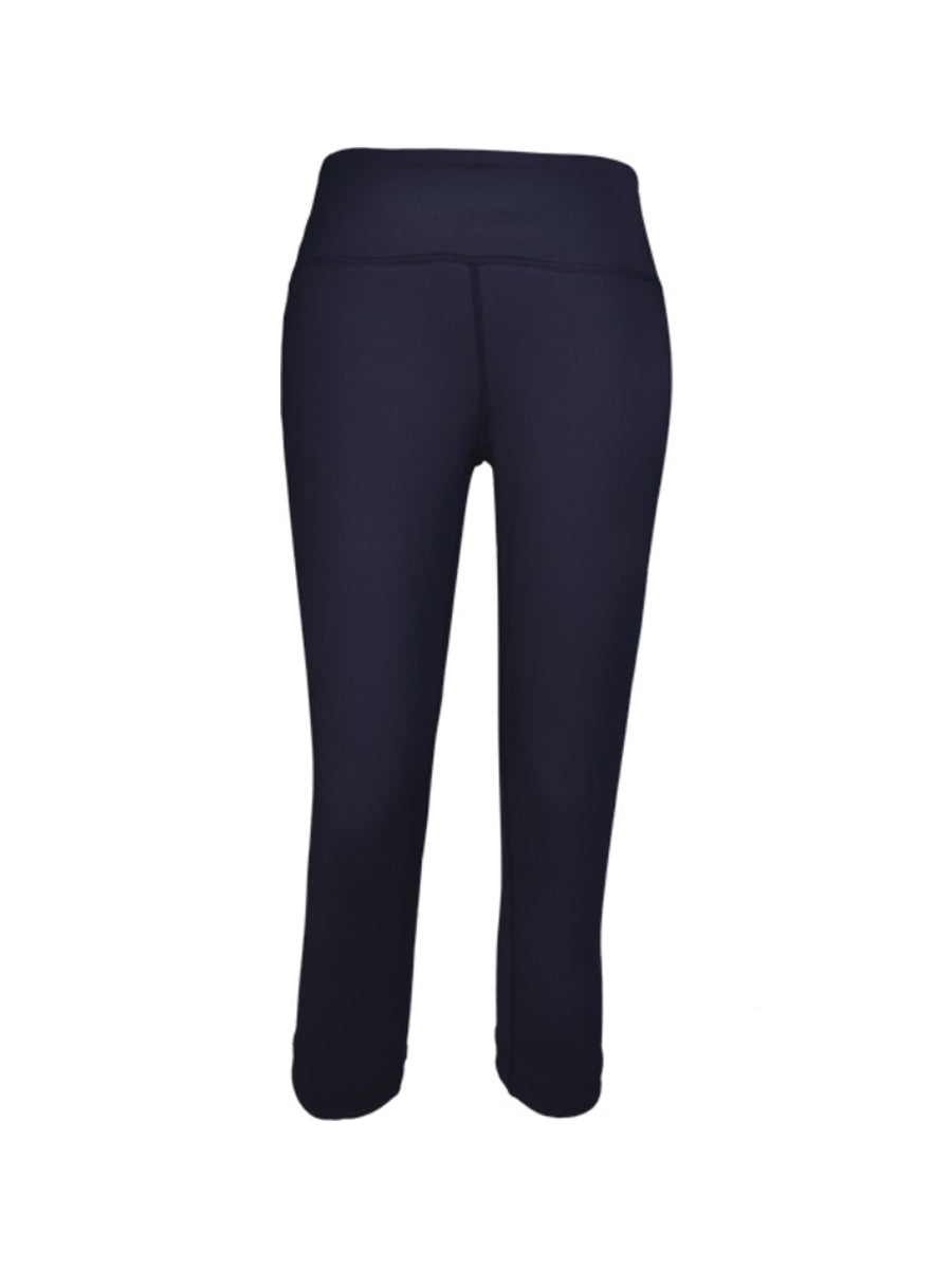 Ladies High Waisted 3/4 Length Gym Tight in Navy