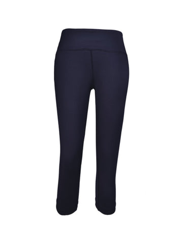 Ladies High Waisted 3/4 Length Gym Tight in Navy