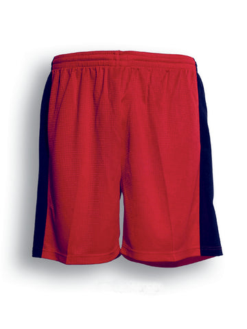 Kids Soccer Panel Shorts in Red/Navy