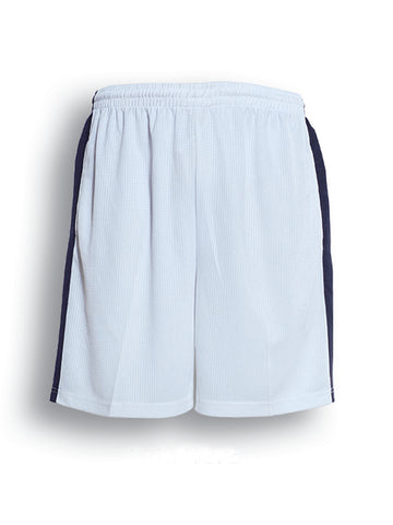 Kids Soccer Panel Shorts in White/Navy