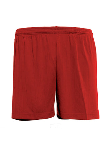 Kids Plain Sports Shorts in Red