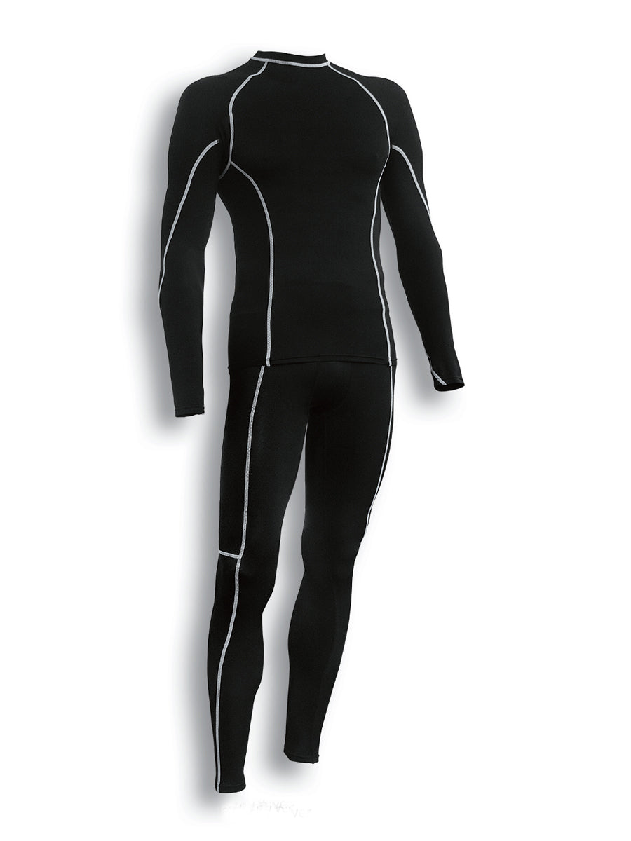 Performance Wear Ladies Full Length Tights in Black/Silver