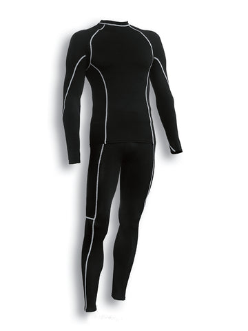 Performance Wear Ladies Full Length Tights in Black/Silver