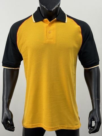 Unisex Adults Three Tone Polo detail