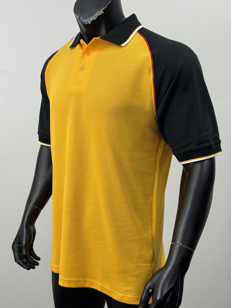 Unisex Adults Three Tone Polo detail