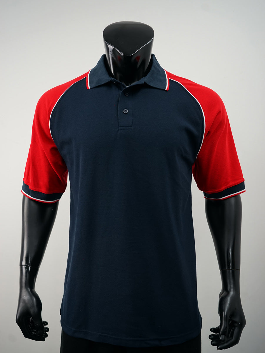 Unisex Adults Three Tone Polo detail