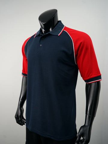 Unisex Adults Three Tone Polo detail