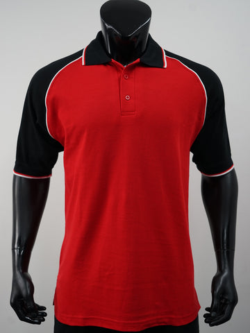 Unisex Adults Three Tone Polo detail
