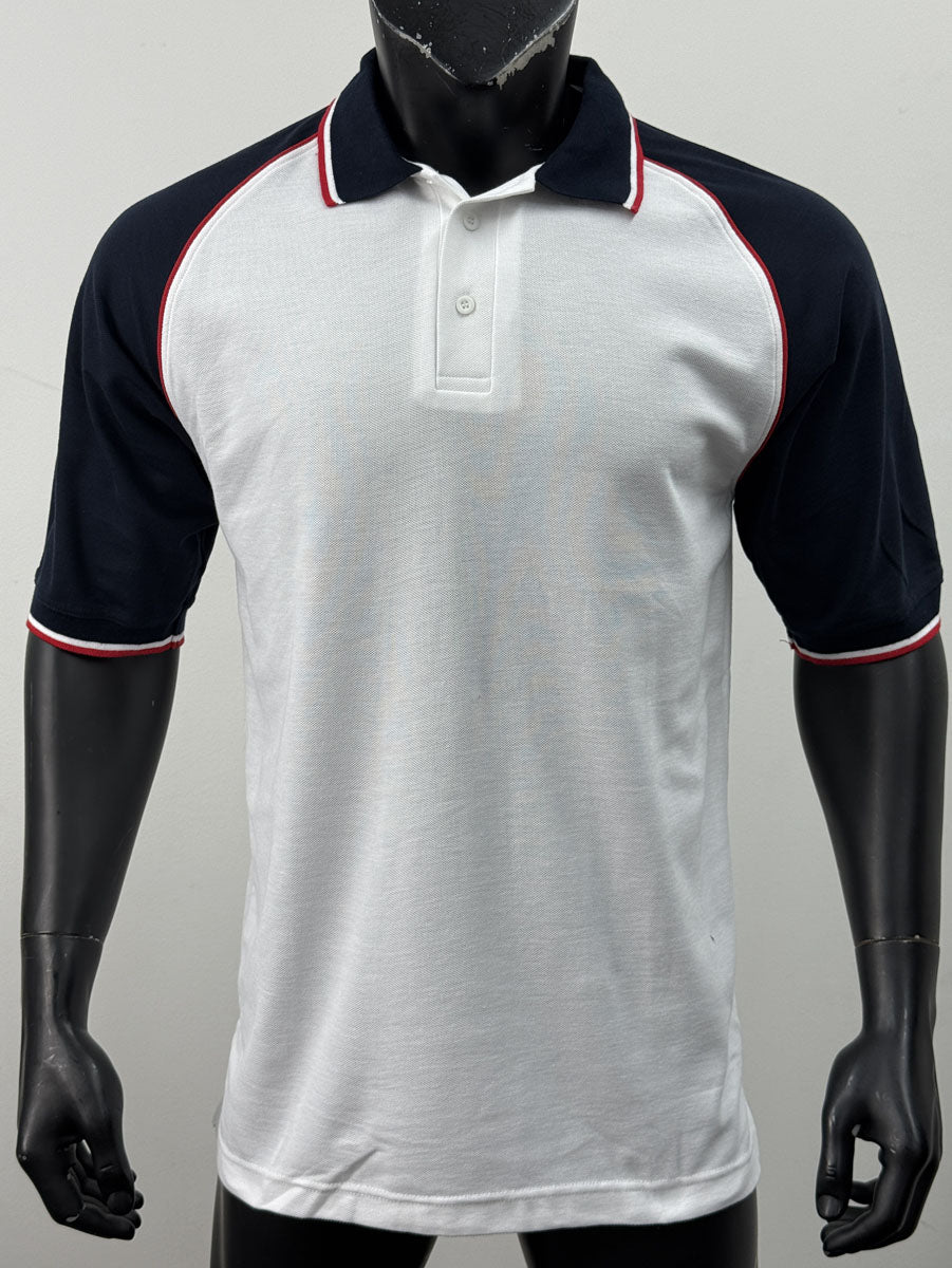 Unisex Adults Three Tone Polo detail