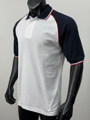Unisex Adults Three Tone Polo detail