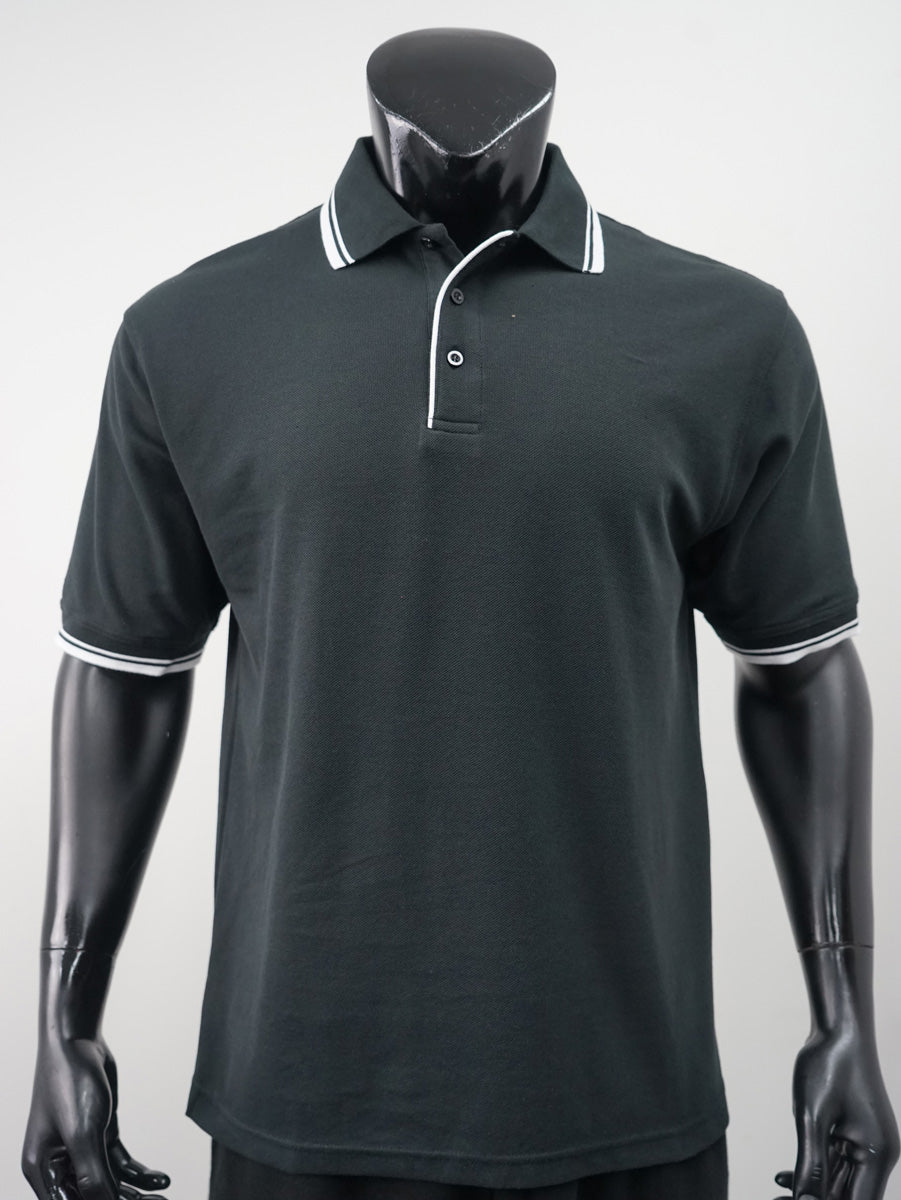 Unisex Adults Double Striped Polo detail