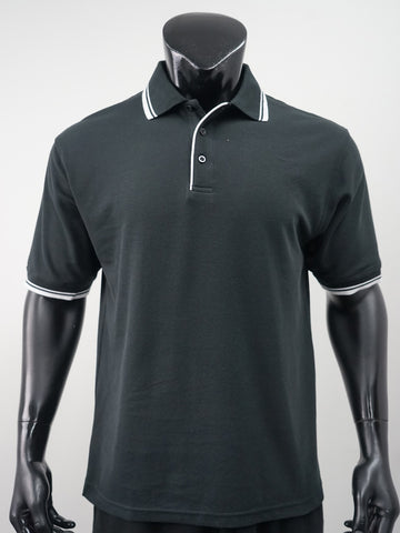 Unisex Adults Double Striped Polo detail