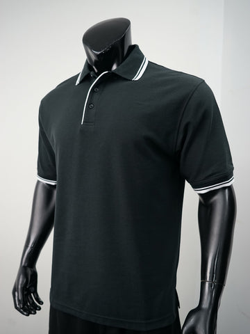 Unisex Adults Double Striped Polo detail