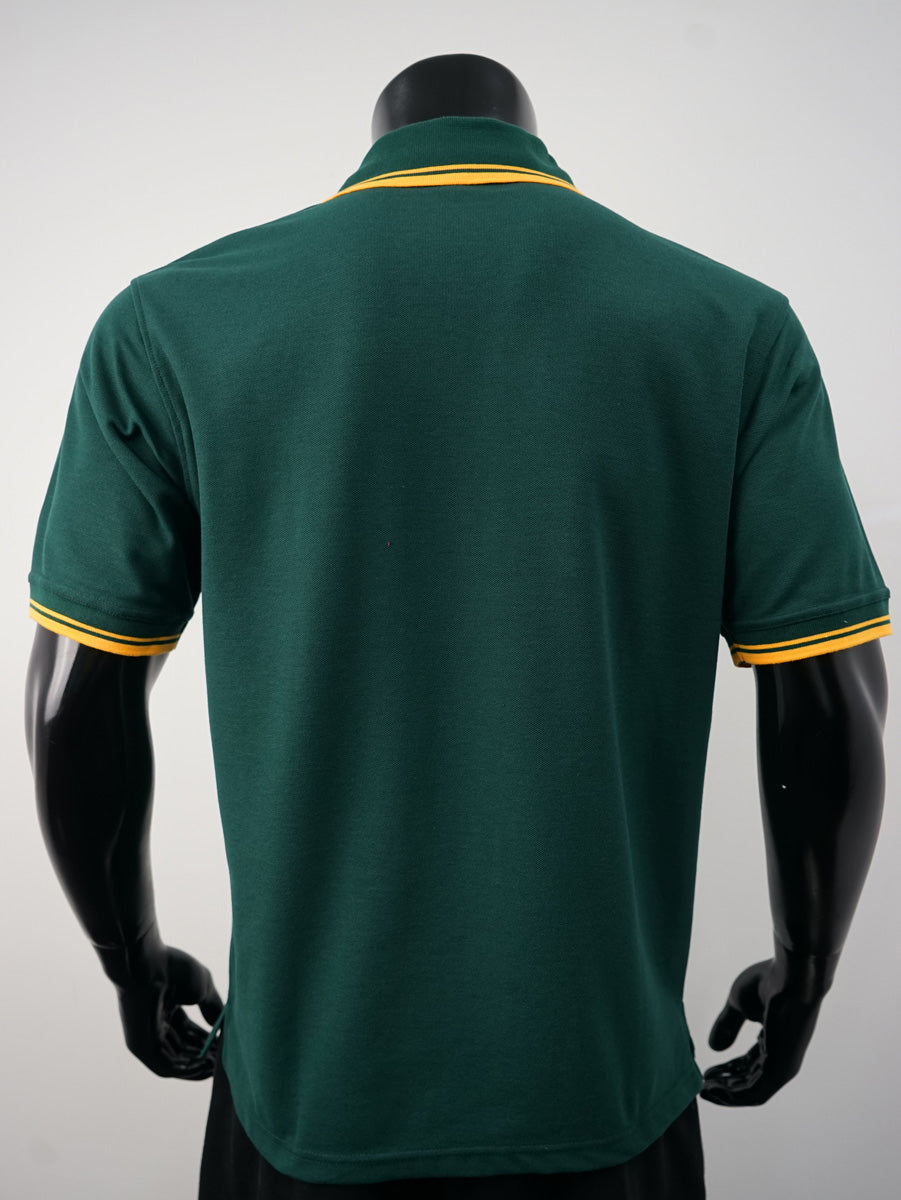 Unisex Adults Double Striped Polo detail