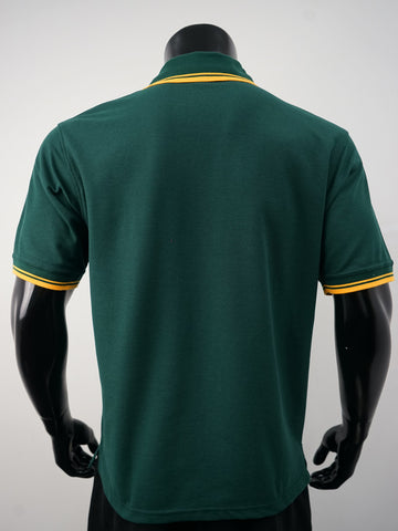 Unisex Adults Double Striped Polo detail