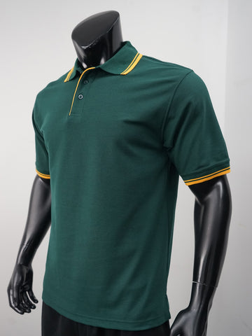 Unisex Adults Double Striped Polo detail