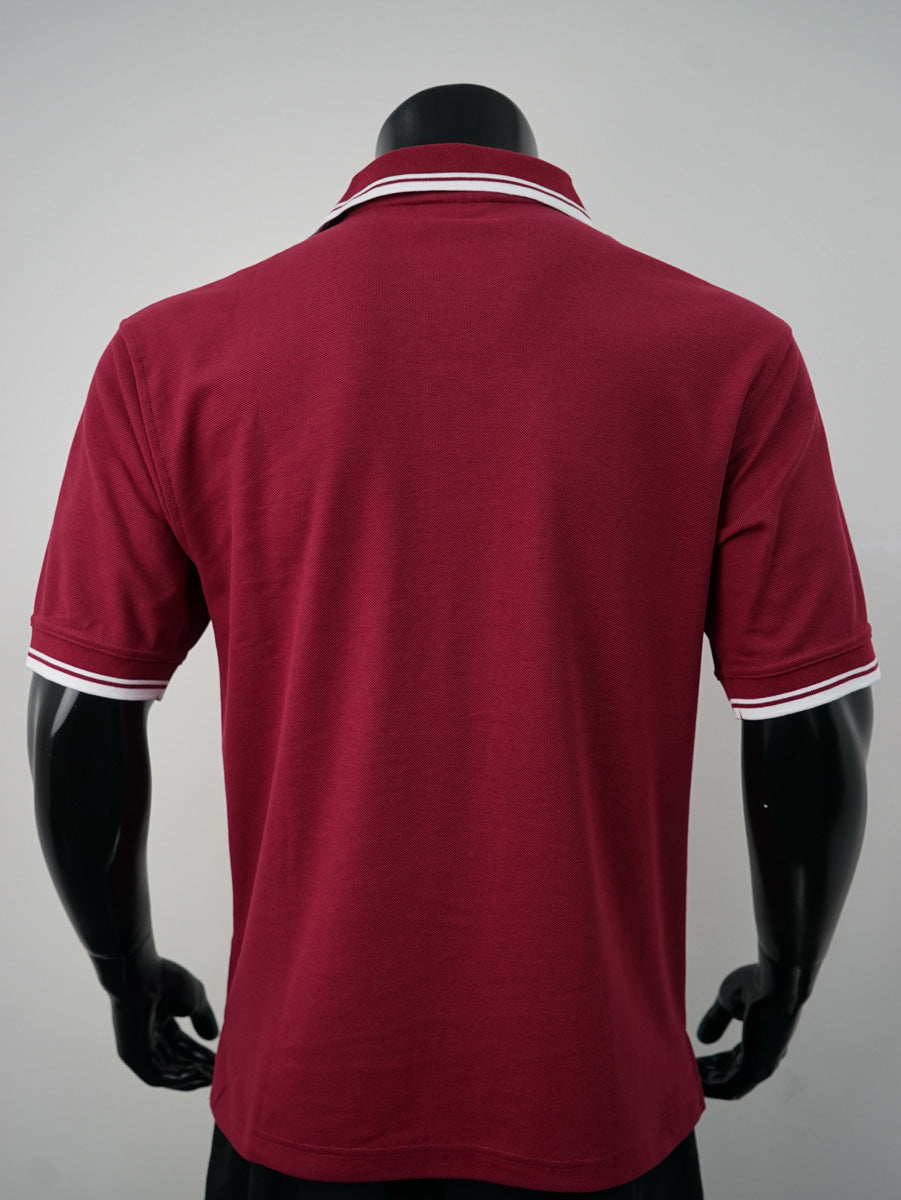 Unisex Adults Double Striped Polo detail