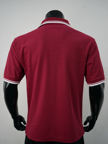 Unisex Adults Double Striped Polo detail