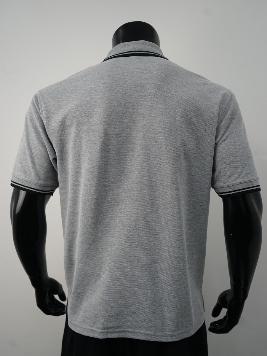 Unisex Adults Double Striped Polo detail