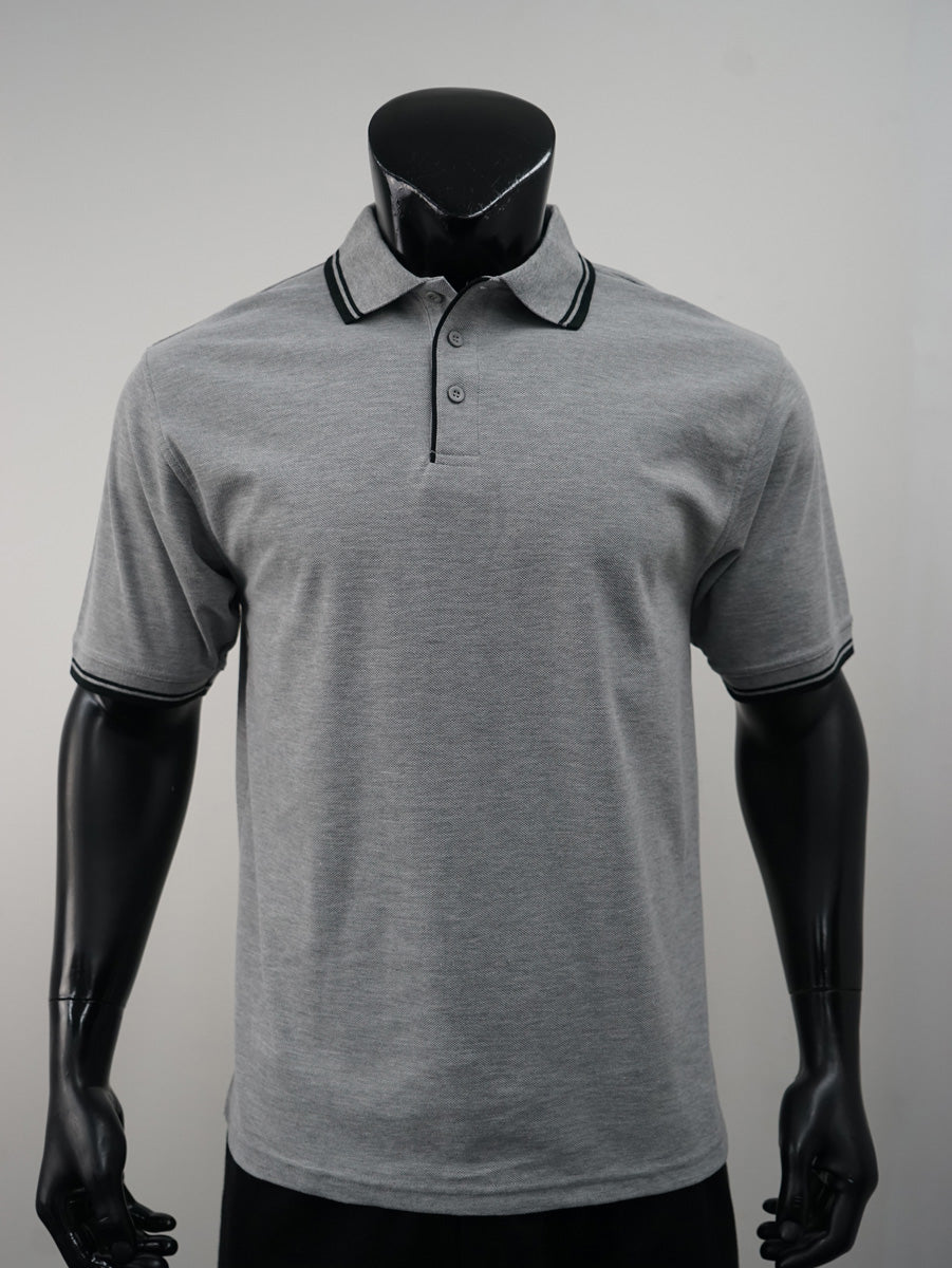 Unisex Adults Double Striped Polo detail